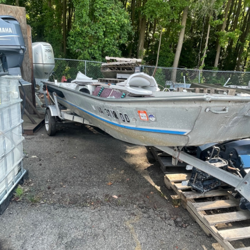 15ft Aluminum Jon Boat + Trailer
