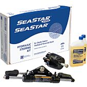 SeaStar HK6400A-3 Steering Kit System w/ 1.7 Helm&#44; Pivot Cylinder & Hydraulic Oil