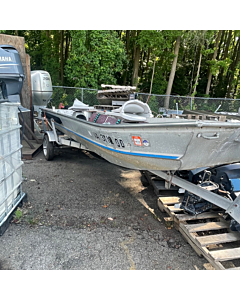 15ft Aluminum Jon Boat + Trailer